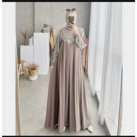Gamis-mocca-bahan-ceruty-babydoll