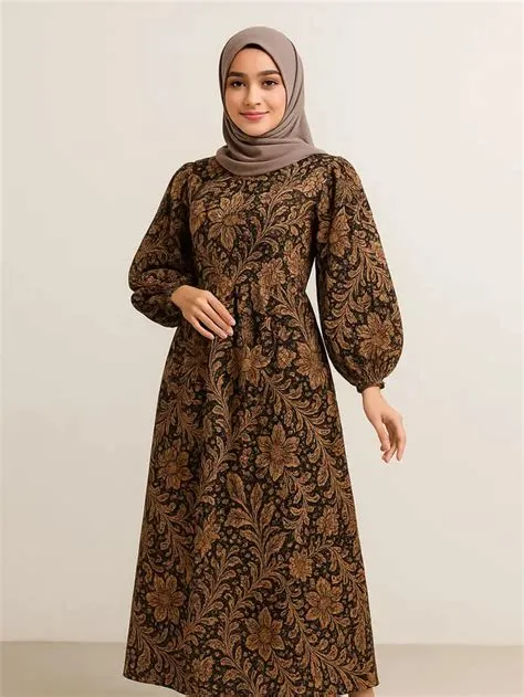 Gamis-mocca-lengan-balon-1