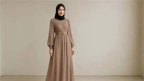 gamis-tali-pinggang-100-ribuan-Terbaik-Tampil